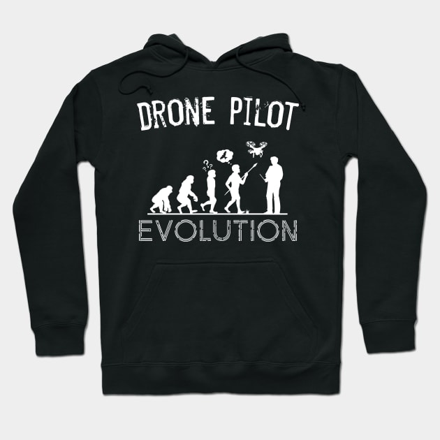 Drone - Drone Pilot Evolution Funny Silhouettes Hoodie by Lumio Gifts